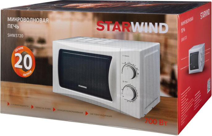Микроволновая Печь Starwind SMW3720 20л. 700Вт белый