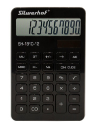 Калькулятор настольный Silwerhof SH-1810-12 черный 12-разр.