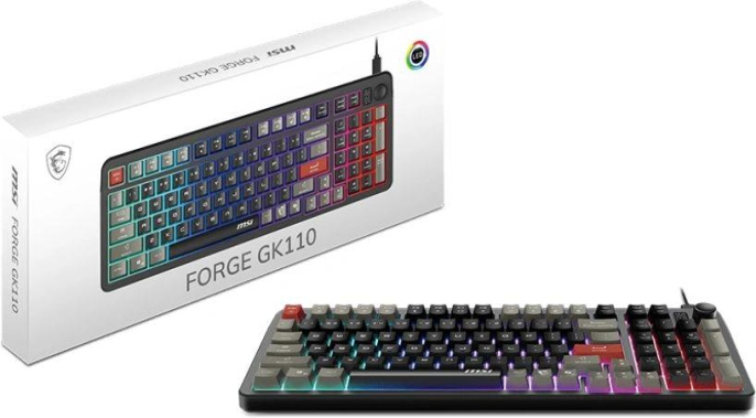 Клавиатура MSI Forge GK110, USB, мембранная, черный/серый [s11-04ru258-hh9]