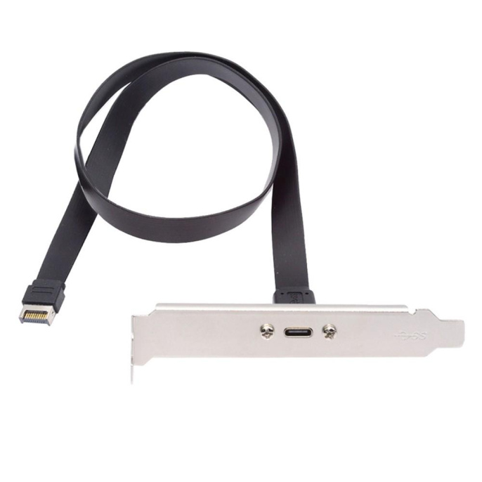 ORIENT C082E-20 Планка портов в корпус 1xUSB Type-C, USB3.2 Gen2x2, кабель Type-E 20Gbps, длина 30см, oem 33413