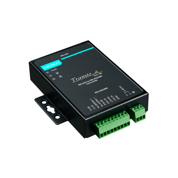 Преобразователь MOXA TCC-100-T, RS-232 в RS-422/485, Surge protection 15 KV , -40 to 85°C