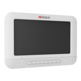 Видеодомофон HiWatch DS-D100M серебристый, монитор, до 2 вызывных панелей, экран 7", 800x480, громкая связь, кнопочное управление