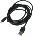 Кабель Digma Lightning m - USB m , 2м, 2A, черный [light-2m-blk]