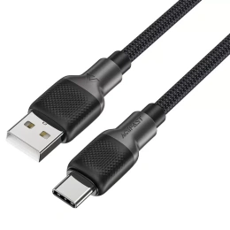 Кабель для зарядки и передачи данных с оплеткой ACEFAST C10-04 USB-A to USB-C silicone braid charging data cable 1.2m - Black AF-C10-04-BK
