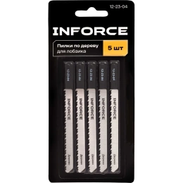 Пилки по дереву для лобзика 5 шт Inforce 12-23-04