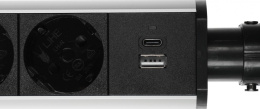 Сетевой разветвитель Premier 3R USB 1.8м (3 розетки) серый (коробка)