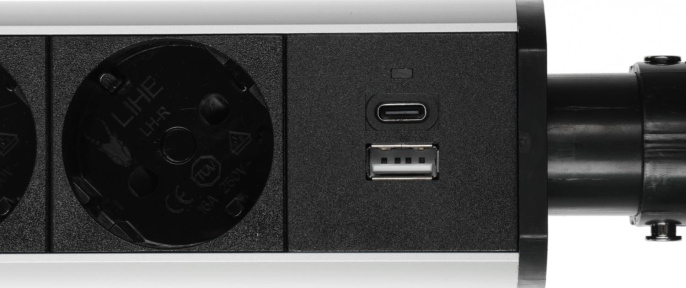 Сетевой разветвитель Premier 3R USB 1.8м (3 розетки) серый (коробка)
