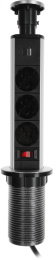 Сетевой разветвитель Premier 3R USB 1.8м (3 розетки) серый (коробка)