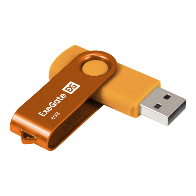 USB-флеш накопитель ExeGate Jet 8GB жёлтый USB2.0, 480Mbps, пластик/металл EX302037RUS