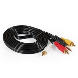 Кабель аудио ExeGate EX-CCA-4P2R-1.8 3.5mm Jack M/3xRCA M, 1,8м EX301123RUS