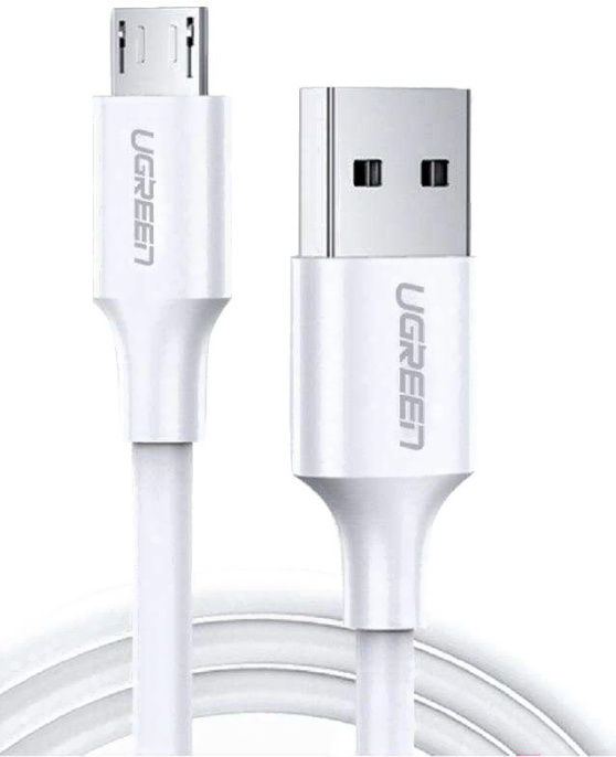 Кабель UGREEN US289 (60142) USB 2.0 A to Micro USB Cable Nickel Plating. Длина: 1,5м Цвет: белый