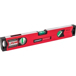 Алюминиевый магнитный фрезерованный уровень Gigant Professional 400 мм 3 глазка GPGW-40-1