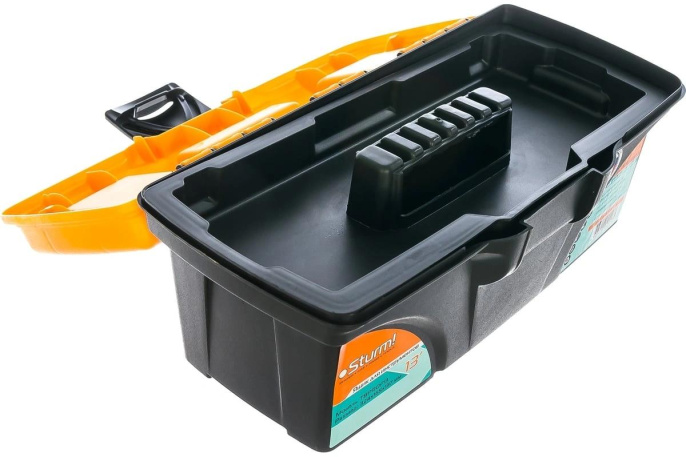 Ящик для инструментов Sturm! TBPROF13 7л 1отд. черный/оранжевый