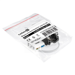 Модуль-вставка Keystone Jack RJ-45 ExeGate KJ-8P8C-U-C6A-180-TL (Кат.6A, неэкранированная, 180 градусов, IDC Toolless (без инструмента)) EX297266RUS