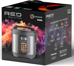 Мультиварка RED SOLUTION M4250, 860Вт, серебристый/черный