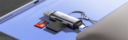 Картридер Netac WK13 WK13GYCN USB3.2 SD, SDHC, SDXC, microSD, microSDHC, microSDXC, USB Type-A/USB Type-С, Серебристый