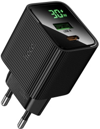 Сетевое зар./устр. Hoco CS84A Excellent PD30W+QC3.0 30W 3A PD+QC универсальное черный 64554