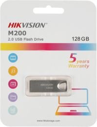 Флеш Диск Hikvision 128GB M200 Hiksemi HS-USB-M200 128G USB2.0 серебристый