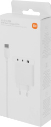 Сетевое зарядное устройство Xiaomi 67W GaN Charger 2C1A EU, USB-A, 2xUSB-C, 67Вт, 6.1A, белый [bhr7493eu]