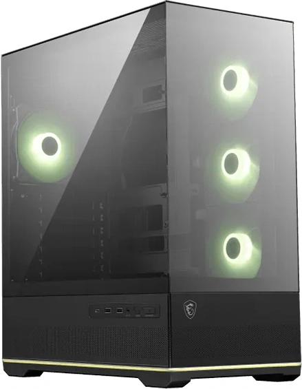 Корпус MSI MAG Pano M110R черный без БП mATX 8x120mm 2x140mm 1xUSB3.0 audio AirDuct bott PSU 306-7G33R21-JA4