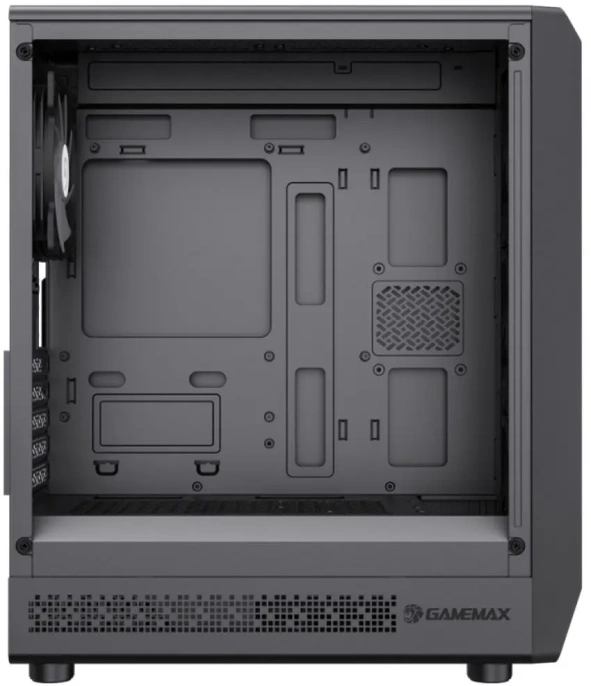 Корпус GameMax Forge MB без БП Черный, ATX, USB3.0,Зак.стекло,4*120мм ARGB вент+конт., пыл.фильтр