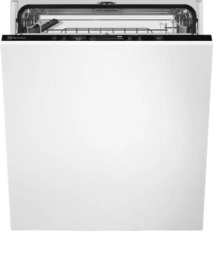 Встраиваемые посудомоечные машины ELECTROLUX/ Встраиваемая узкая посудомоечная машина, агрузка на 13 комплектов посуды, сенсорное управление, 7 программ, 59.6x55x82 см, черный цвет, сушка: с открыванием дверцы, индикация на полу: луч EEQ47200L