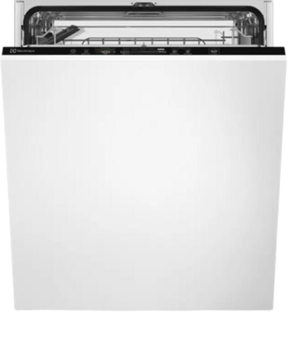 Встраиваемые посудомоечные машины ELECTROLUX/ Встраиваемая узкая посудомоечная машина, агрузка на 13 комплектов посуды, сенсорное управление, 7 программ, 59.6x55x82 см, черный цвет, сушка: с открыванием дверцы, индикация на полу: луч EEQ47200L