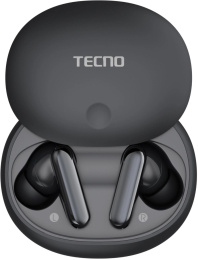 Гарнитура внутриканальные Tecno True 1 Air TU01 черный беспроводные bluetooth в ушной раковине TU01 AIR ELEGANT BLACK