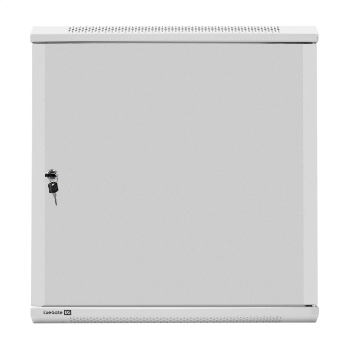 Шкаф телекоммуникационный 19" настенный 12U ExeGate EC-WM-12U.600.M.GREY 19”, 12U, 600x600x635mm ШхГхВ , передняя дверь металл, съемные боковые панели, пыле- и влагозащита IP23, светло-серый RAL 7035 EX298616RUS