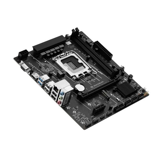 Материнская плата MAXSUN MS-Challenger H610M-D, LGA1700, H610, 2*DDR4, 3*SATA3, M.2, 2*USB 3.2, 4*USB 2.0, 1*PCIEx16, 1*PCIEx1, VGA+HDMI, mATX