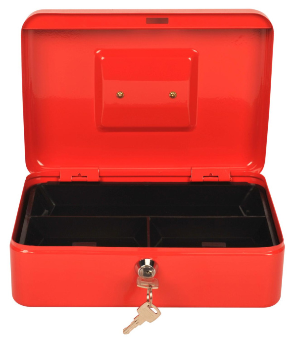 Ящик для денег Cactus CS-CB-003RD 90x250x180 ,  сталь,  красный