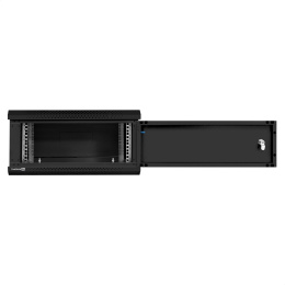 Шкаф телекоммуникационный 19" настенный 4U ExeGate EC-WM-4U.450.M.BLACK 19”, 4U, 600x450x280mm ШхГхВ , передняя дверь металл, съемные боковые панели, пыле- и влагозащита IP23, черный RAL 9004 EX300252RUS