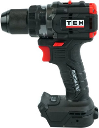 Дрель-шуруповерт TEH TDBL1020 (напряжение 20V, обороты: 0-500/2100 об/мин, крутящий момент 100Нм, быстрозажимной патрон 13 мм, в комплекте крюк для ремня, поставляется в коробке без АКБ и ЗУ)