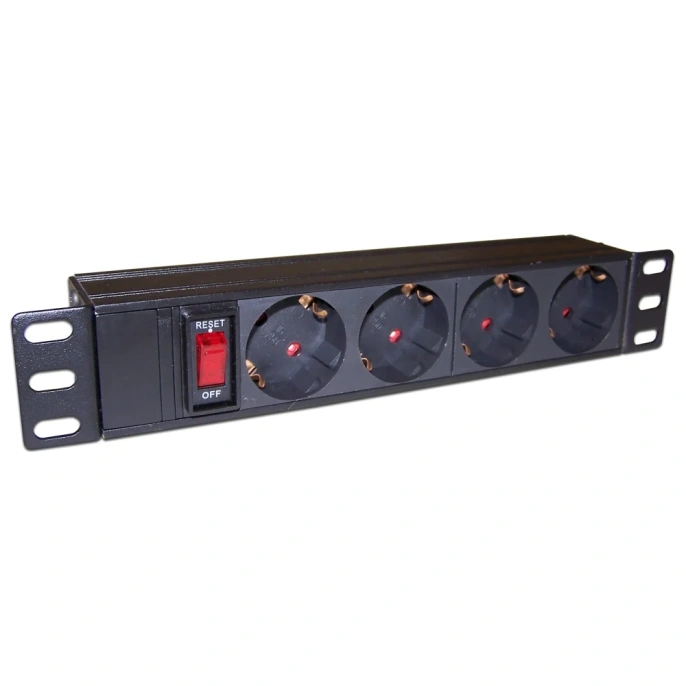 Блок розеток TWT 10 4 шт., 10A 250V, без шнура питания PDU10-10A4P