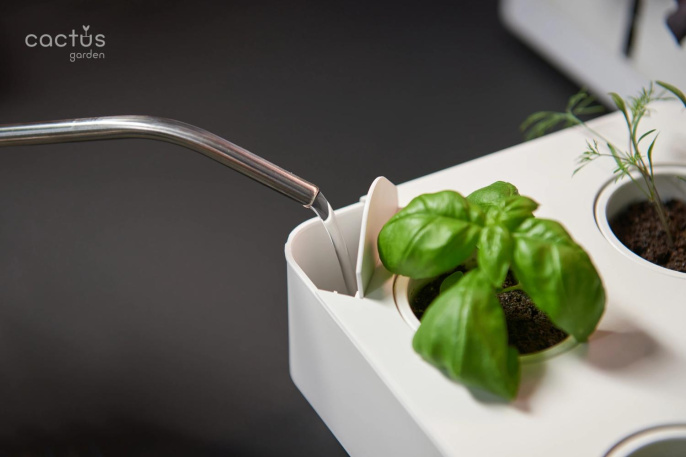 Гидропонная установка Cactus Garden 3л 20 белый (CS-LEDPOT-08)