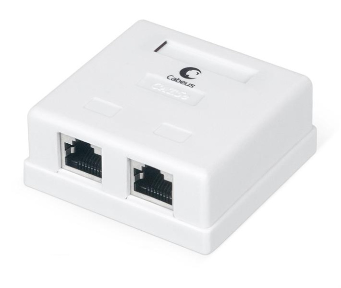 Розетка Cabeus WS-8P8C-CAT.5E-SH-2 комп. RJ45 кат.5E бронз.