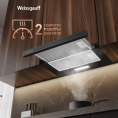 Встраиваемая вытяжка WEISSGAUFF TEL 500 Glass, управление кулисные переключатели, черный [438277]