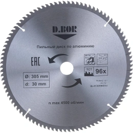 Диск пильный по алюминию (305х30 мм; Z96) D.BOR 9K-413059605D