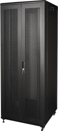 Шкаф серверный Lanmaster TWT-CBB-47U-8X10-P1 напольный 47U 800x1000мм пер.дв.перфор. задн.дв.перфор.2-хст. 2 бок.пан. 800кг черный 926мм 131.2кг 2277мм IP20 металл