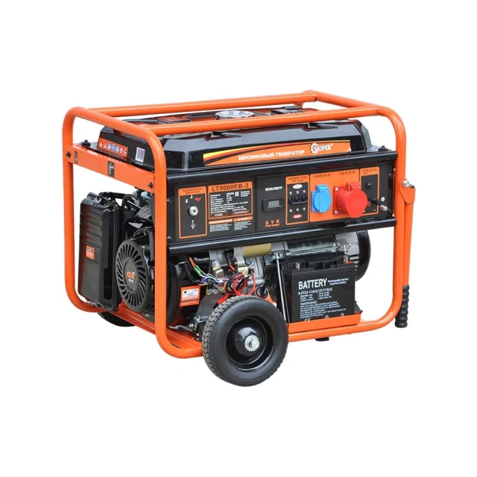 Электростанция SKIPER LT9000EB-3 6.5кВт, 1x380В/16А/6кВт, 1x220В/16А/2кВт, 12В, кол, эл.стар, 25л 00-00018441