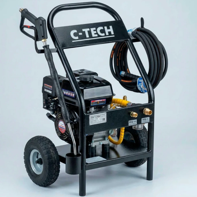 Бензиновая мойка высокого давления C-TECH 200 бар, до 600 л/ч, 4.8 кВт / 7 л.с. NC2010FT1BP