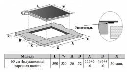 Индукционная варочная поверхность Weissgauff HI 643 Bfzg черный