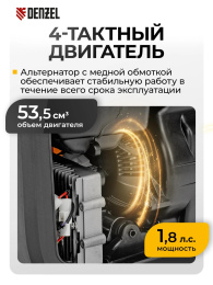 Генератор Denzel GT-1200iS 1.2кВт