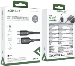 Кабель USB Am -USB Type-C m , 1.2 м, черный, ACEFAST AF-C17-04-BK