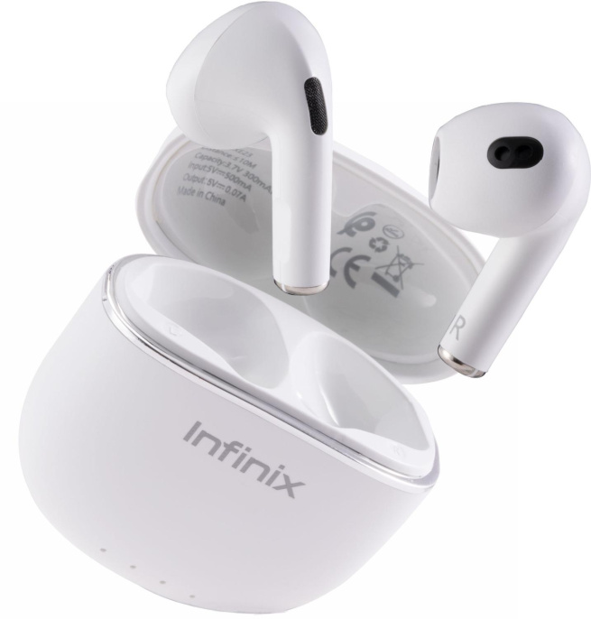 Наушники INFINIX XBuds XE23, Bluetooth, вкладыши, белый [10311755]