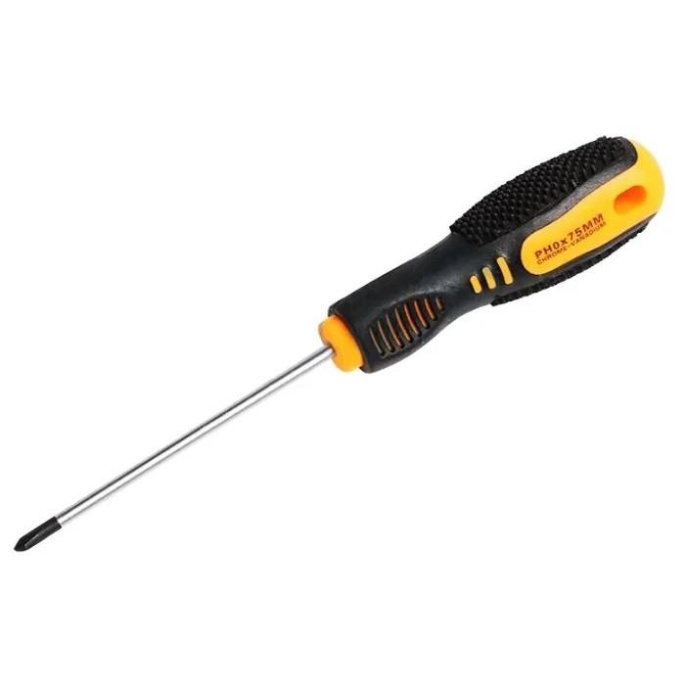 Rexant 12-4726 Отвертка крестовая PH 0х75 мм, двухкомпонентная рукоятка