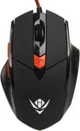 Мышь MOG-11U Nakatomi Gaming mouse - игровая, 6 кнопок ролик прокрутки, USB, черная