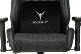 Кресло игровое Knight Neon черный соты экокожа с подголов. крестов. металл (KNIGHT NEON CARBON)