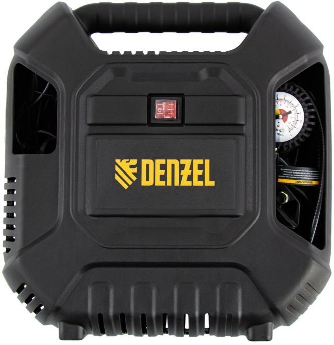 Компрессор поршневой Denzel DL1100 безмасляный 1100Вт черный