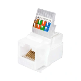 Модуль Keystone SUPRLAN Jack 8P8C /RJ-45/, UTP, Cat.5e. заделка без инструмента, белый 10-0312